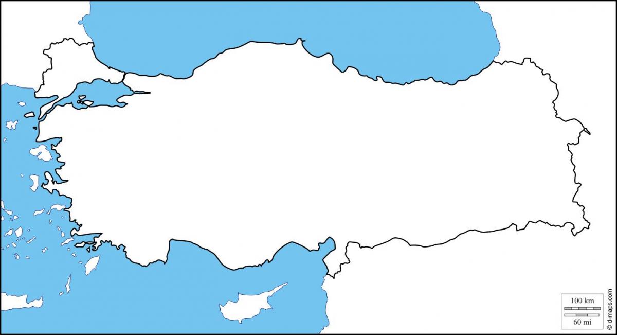 Mapa vazio da Turquia