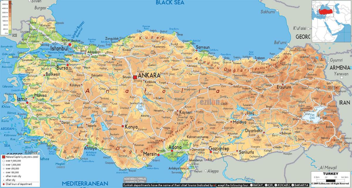 Mapa do Aterro Sanitário da Turquia