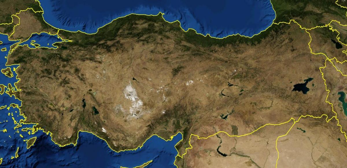 Mapa de vista do céu da Turquia
